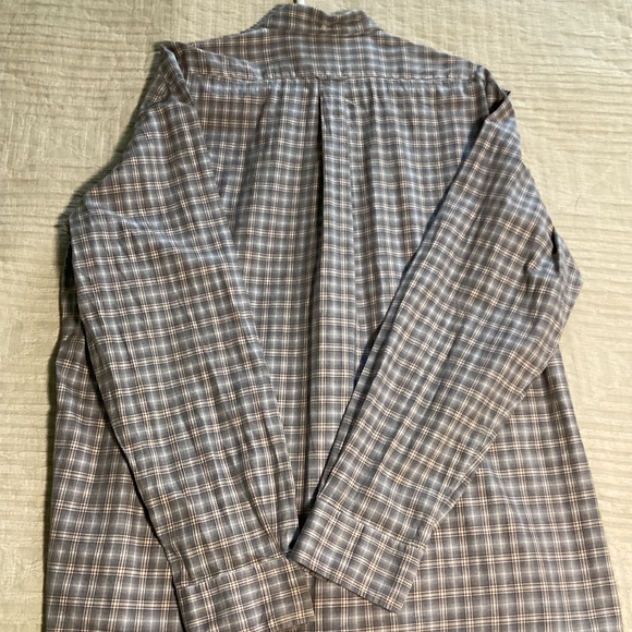 Faconnable Classique grey and orange plaid cotton shirt - Picture 2 of 9